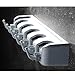 MODEAR Mop Broom Holder Wall Mounted Commercial Organizer Storage Rack 5 Position with 6 Hooks Holds Up to 11 Tools for Kitchen Garden and Garage,Laundry Offices