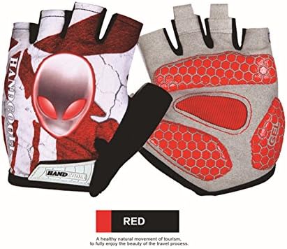 Oksport New Style Outdoor Cycling Motorcycle Half Finger Fingerless Gloves Red M