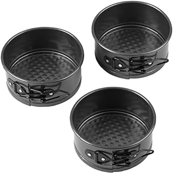 Wilton 4-Inch Mini Springform Pans for Mini Cheesecakes, Pizzas and Quiches, Durable Non-Stick Surface, Set 3-Piece