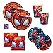 The Toy Express Spiderman Birthday Party Supplies Set - Includes Dinner Plates, Cake Plates, Napkins and Cups (Standard - Serves 16)