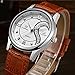 Fq-102 Genuine Leather Strap Romantic Pair His and Hers Wrist Watches Men Women Brown Set of 2