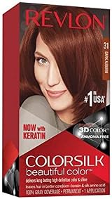 Revlon Colorsilk Hair Color 4 Dark Auburn Permanent Home Hair Dye Kit