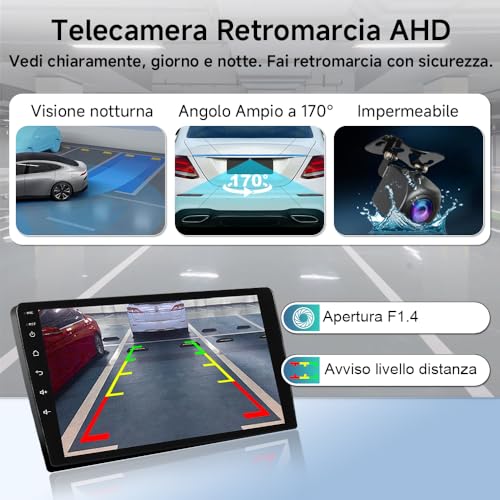 ACAVICA Android 15 Car Radio for Fiat 500 2007-2015 - 9" HD Touch Screen, Wireless CarPlay/Android Car, Bluetooth 5.0, DSP Audio, GPS, WiFi, FM, Stereo, Plug & Play, Support Rear Camera