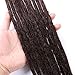 DAIRESS 10 Strands 22Inches Synthetic Dreadlock Extensions Single Ended Crochet Dreads Extension Reggae Hair Dread Locks Hippie Hair Extensions (#4 Medium Brown)