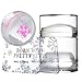 Born Pretty Dual Clear Jelly Stamper Silicone Head with Rhinestone Cap and 2 Christmas Snowflake Scrapers manicuring Nail Art Tool Transparent Soft Stamper and Scraper Set