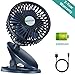 acetek Stroller Fan for Baby Clip on Fans,Battery Operated Rechargeable Portable Fan,360°Rotation,Table Fan, 1600mAh, Super Quiet USB Mini Desk Fan for Baby, Car Seat,Travel