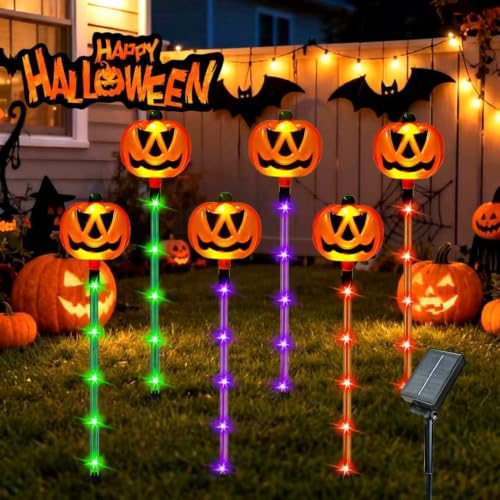 Solar Pumpkin Lights Outdoor Waterproof