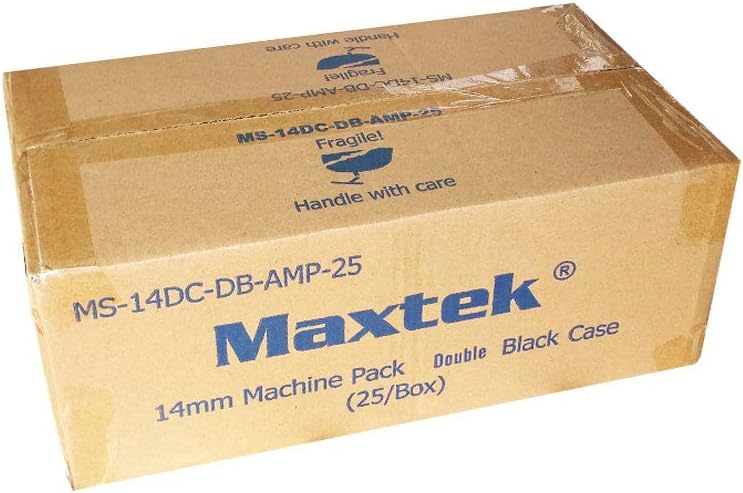 Maxtek 14mm Black Standard Double Capacity DVD Case and Outter Clear Sleeve, 25 Pieces Pack: Home Audio & Theater