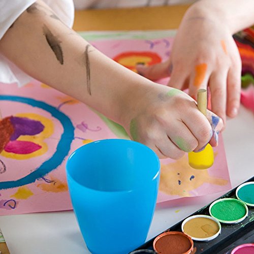 JMAF 40-Pieces Assorted Size Round Sponges Brush Set, Paint Tools for Kids - Thumbnail 5