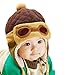 APAS Unisex Baby Winter Warm Cap Hat Beanie Pilot Aviator Cartoon Knit Toque Coffee
