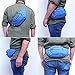Fanny Pack for Travel, Hiking, Festival Waist Bum Bag for Men And Women Spacious Phanny Packs Canvas with Adjustable Strap, Flashlight Included – Blue Denim