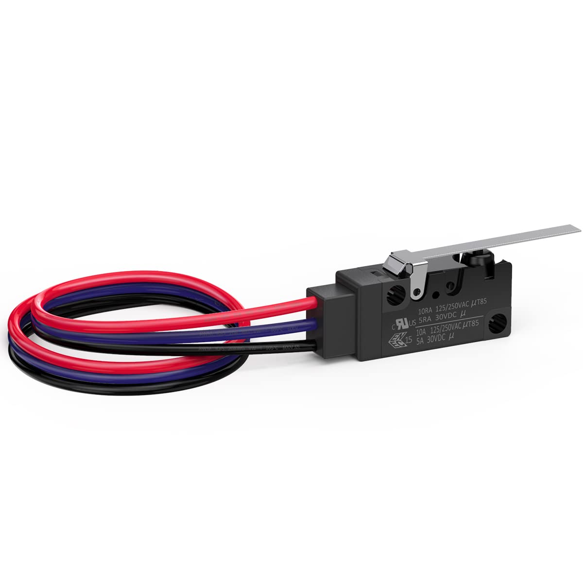 Clyxgs Long Handle Waterproof Micro Switch with Wire 10A 125 250V NC NO COM Line
