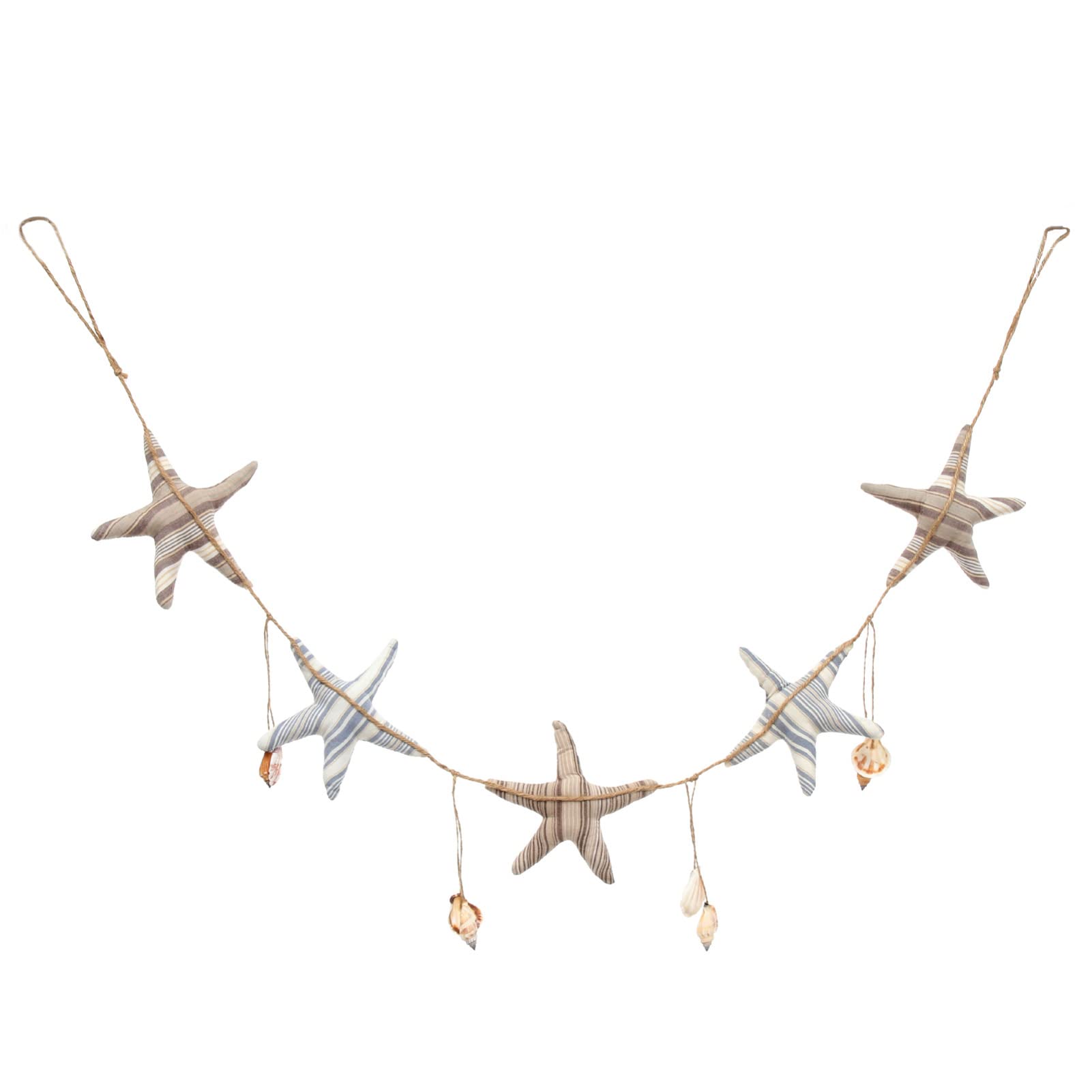 CLISPEED Decoraciones Para Salas De Casa Nautical Star Sea Shell Garland Wall Hanging Ornament Ocean Coastal Nautical Party Decoration Bunting Banner Under The Sea Beach Wedding Decor Home Decoration