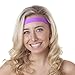 Hipsy 2pk Women's Adjustable NON SLIP Wide Neon Snakeskin Headband Multi Pack