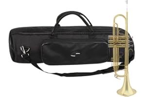 HAOZAIKEJI Trumpet Carrying Bag Waterproof Trumpet Gig Bag Portable Wind Instrument Bags Case Lightweight Padded Musical Bags Durable Music Accessories with Adjustable Shoulder Strap