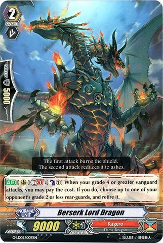 Cardfight!! Vanguard TCG - Berserk Lord Dragon (G-LD02/007EN) - G Legend Deck 2: The Overlord blaze 