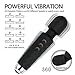Wand Massager For Women Water Resistant, Rechargeable, Personal Electric Back Massager With Multi Speed Powerful Massager For Body Therapeutic Muscle Aches and Sports Recovery, Black