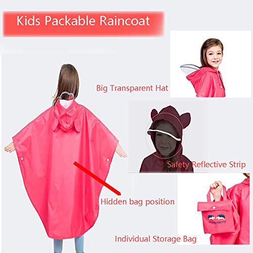 image for Fan Hua Kids Raincoat Yellow Lightweight Waterproof Rain Jacket Coat w