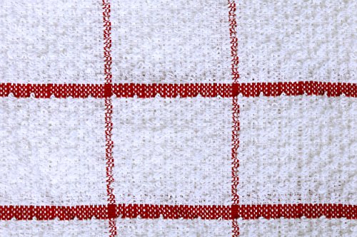 Terry Cotton Dishcloth Set of 8 ( 12 x 12 Inches ) , Red , 100 % Cotton , Highly Absorbent Kitchen Dish Towels , Machine Washable By CASA DECORS - Thumbnail 5