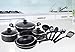 13-Pieces - Heavy Duty Cookware Set - Black, Highly Durable, Even Heat Distribution, Double Nonstick Coating - Multipurpose Use for Home, Kitchen or Restaurant - by Utopia Kitchen (Cookware Set)