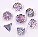 Polyhedral Dice Set Transparent Nebula DND Dice for Dungeons and Dragons MTG RPG Toptable Game (Purple Blue)