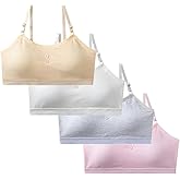 Herepai Teen Girls' Training Bra Seamless Cotton Cami Wireless Bras Elastic