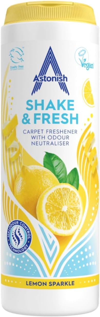Astonish Shake & Fresh Carpet Freshener Lemon Sparkle 350g