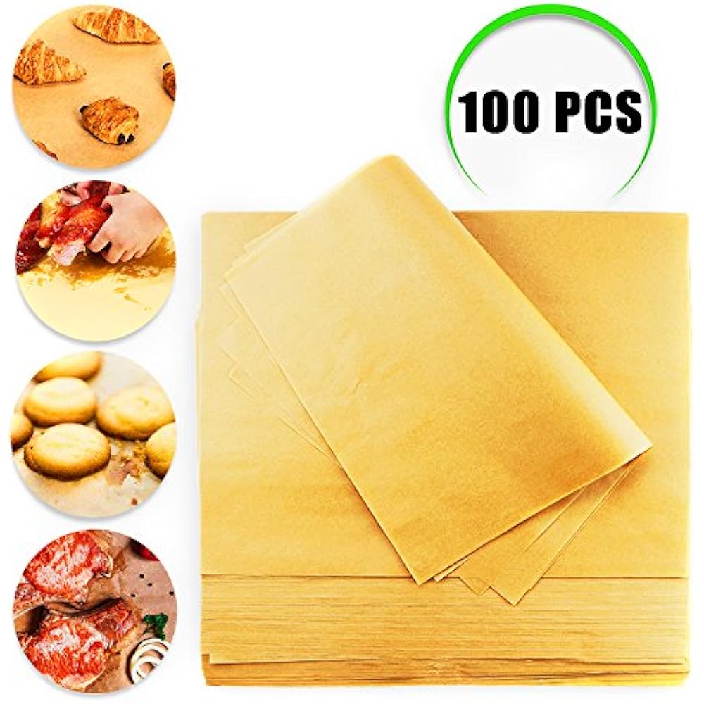 100 PCS Precut Parchment Paper Cookie Baking Sheets 12 X 16 Inches