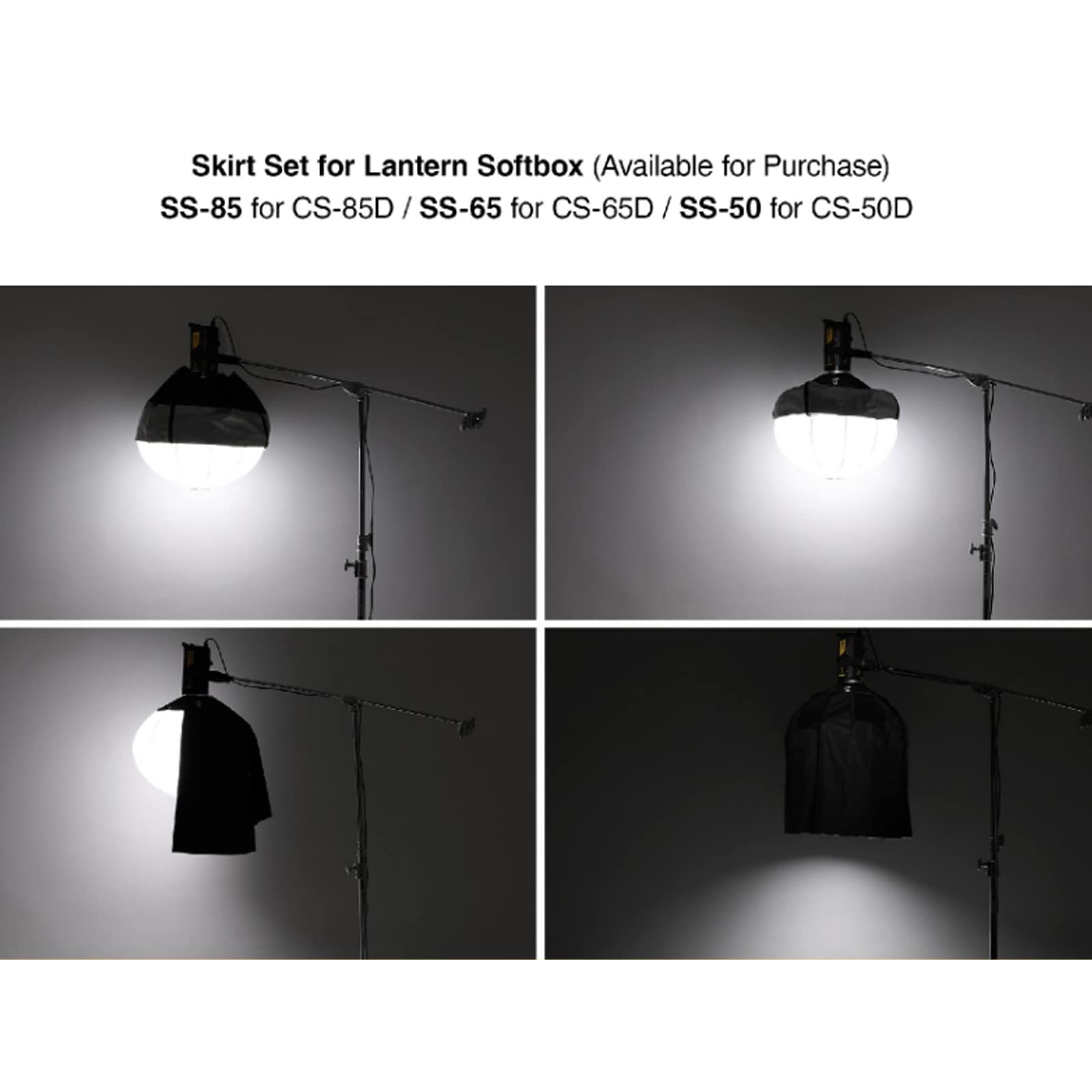 GODOX CS-50D with SS-50 Skirt Lantern Softbox 50cm/20inch Omni-Directional Light Modifier Bowens Mount for Godox SL60W SL150II, UL150, VL150 Light for Video Recording, Live Streaming, and Filmmaking