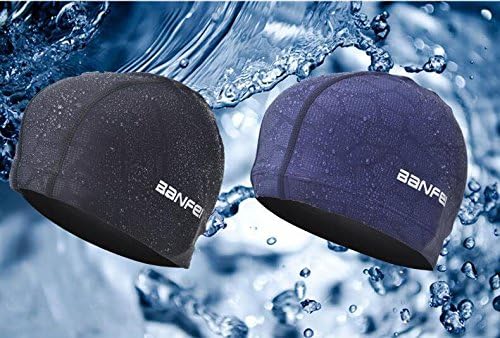 SHESHY Swimming Cap, Bathing Cap, Flexible Cap Swimming Hat, Nylon Spandex Fabric Cotton PU Fiber Swim Cap for Men Women Kids - Image 4
