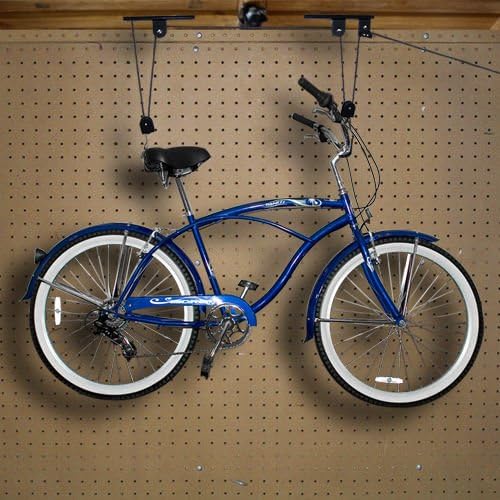 Bike Lift Hanger Hoist Ceiling Garage Bicycle Puller Mount Storage Closet