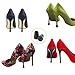 8 Pairs High Heel Protectors, CBTONE Black Heel Stoppers Heel Repair Caps Covers, Anti-Slip and Reduce Noise - X-Small, Small, Medium, Large(4 Size)