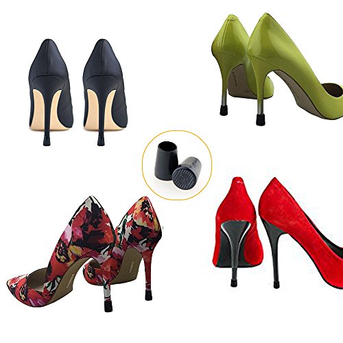 8 Pairs High Heel Protectors, CBTONE Black Heel Stoppers Heel Repair Caps Covers, Anti-Slip and Reduce Noise - X-Small, Small, Medium, Large(4 Size) - Thumbnail 6