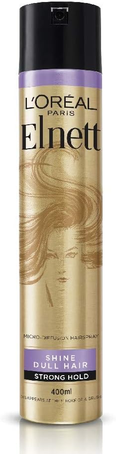 L'Oreal Elnett Hairspray for Shine Dull Hair Strong Hold 400ml