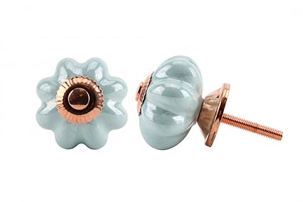 Turquoise Rose Gold Drawer Pulls Drawer Knobs Pack 3 Amazon Co