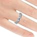 Cate & Chloe Leah 18k White Gold Ring with Crystals, Trendy Beautiful Sparkling Engagement Ring, Modern Round Cut Diamond Crystals, Wedding Anniversary Special Occasion Promise (8)