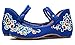 AvaCostume Women's Chinese Embroidery Casual Mary Jane Travel Walking Shoes Blue 39