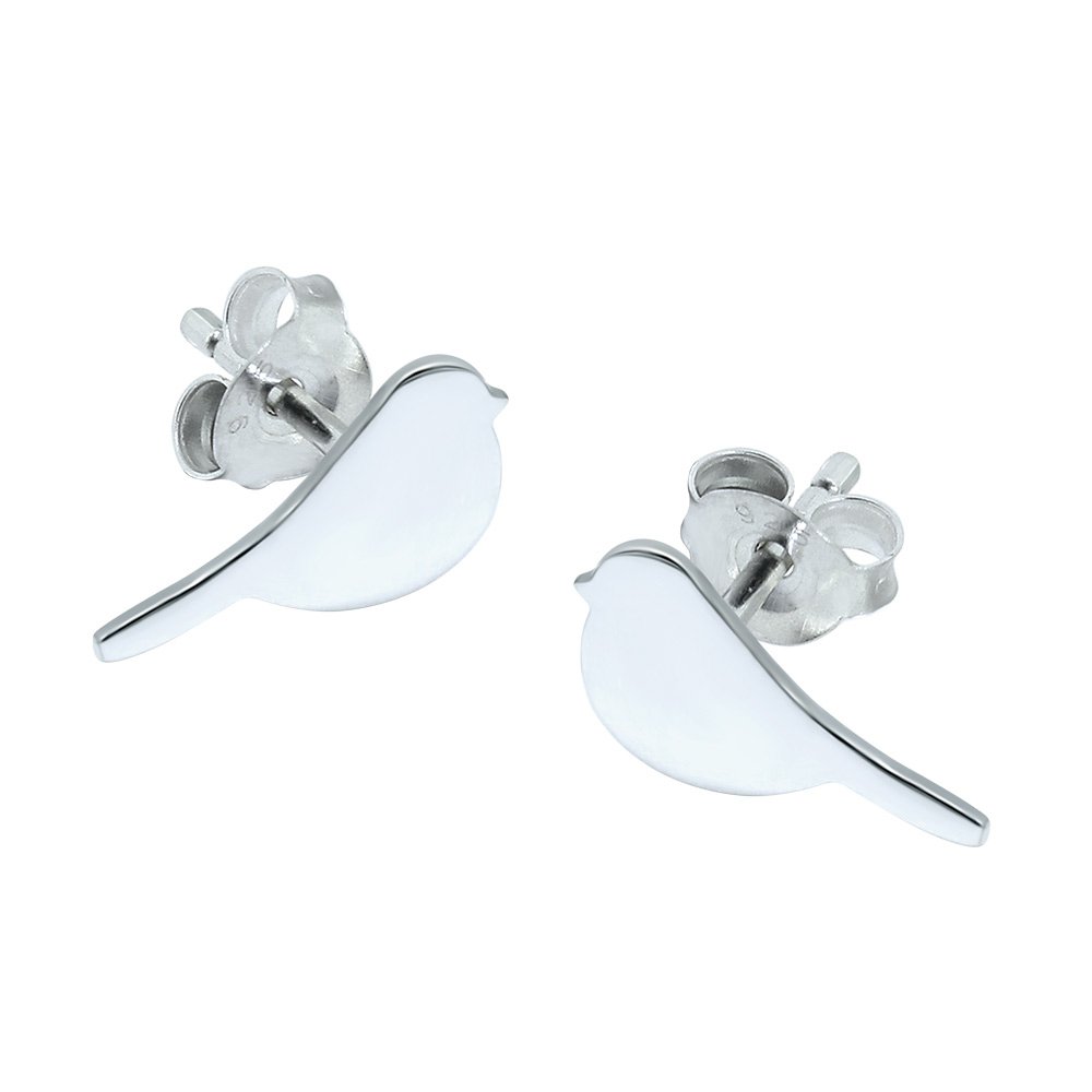 Katy Craig - Small Bird Earrings - Sterling Silver Gift