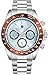 HENRY JAY Mens Stainless Steel Multifunction Specialty Aquamaster Watch with GMT-Day-Date and Tachymeter Display