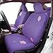 FH Group Front Set Cloth Car Seat Covers for Low Back Car Seats with Removable Headrest, Universal Fit, Airbag Compatible Seat Cover for SUV, Sedan, Van, Purple