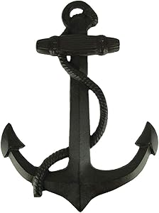 Moby Dick Specialties Rust Brown Cast Iron Ship Anchor Wall Hanging