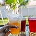 SafeWare Clear Disposable Plastic Cups 16oz with Flat Lids and Straws, Togo Disposable Iced Coffee Cups - Ideal for Party, Outdoor Picnic, BBQ, House Party, Restaurant Quality - 100 Sets