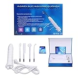 MYSWEETY 4 In 1 High Frequency Facial Machine, Electrode Wand Electrotherapy Glass Tube Beauty Device Spot Remover Facial Skin Care Spa