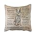 Accrocn Throw Pillow Covers Australian Cattle Dog With Alphabet Gray Vintage Style Cushion Decorative Pillowcases Polyester 18 x 18 Inch Square Pillowcase Hidden Zipper