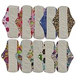 Women 10 Inch Bamboo Mama Cloth/ Menstrual Pads/ Reusable Sanitary Pads (10Pcs)