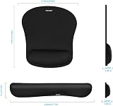 TECKNET Wrist Rest Mat Keyboard and Mouse Set Memory Foam Ergonomic Pad view 6