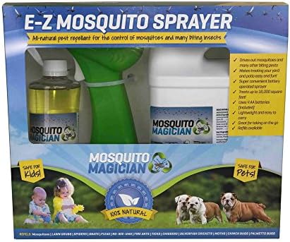 Mosquito Magician Battery Powered Sprayer Kit 1 Pint Mosquito Magician Mosquito Killer & Repellent Concentrate, a Half-Gallon Container Spray Nozzle & Batteries