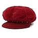 Epsion Women Winter Knit Crochet newsboy Caps Lady Warm Pearl Knit Beanie Hat, Red, Large