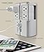 FosPower 4-Outlet Wall Mount Swivel Surge Protector Wall Tap with 2.4A Dual USB Charging Ports, 540 Joules Surge Suppressor, UL Listed (S4WSU2J5)