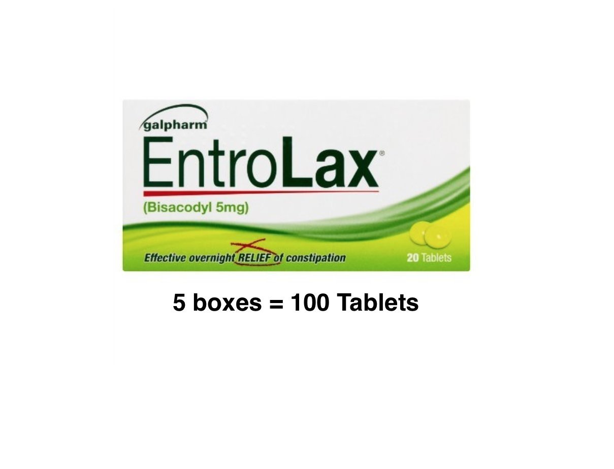 GALPHARM Entrolax (Bisacodyl 5mg) Effective overnight relief of